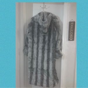Roaman's Gray Faux Fur Coat